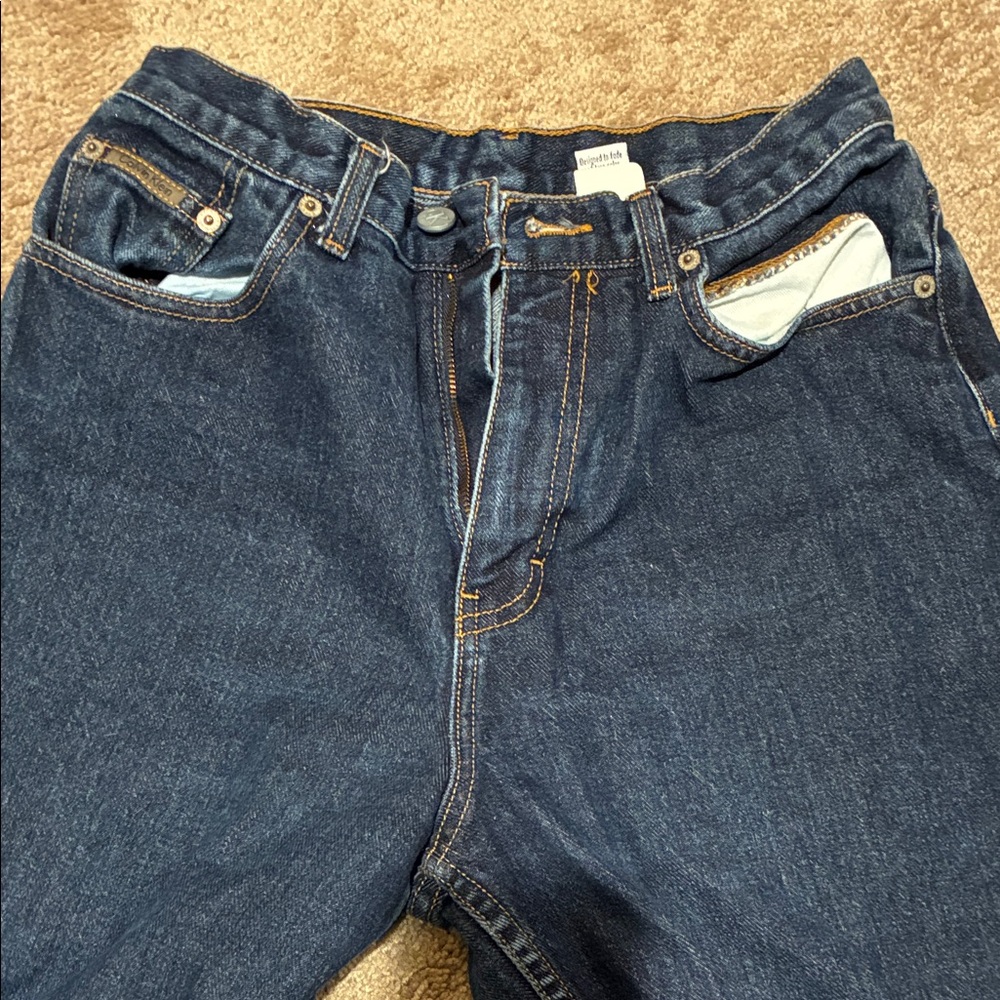 Calvin Klein Jeans Women's Dark Blue Straight Leg Jeans